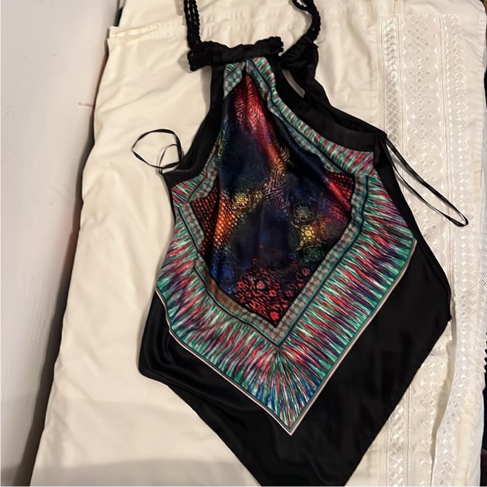 Ladies satin halter top
